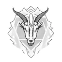 goat tattoo design idea