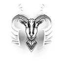 goat tattoo design idea