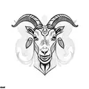 goat tattoo design idea
