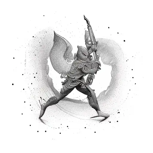 representation of balance between thinking and feeling tattoo design idea