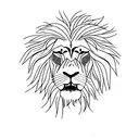 Raging Lion with a Dandelion tattoo design idea