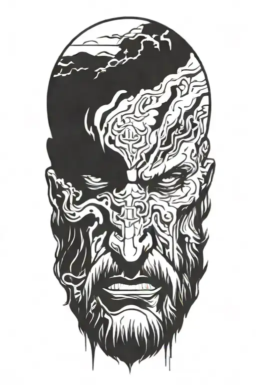 mimir god of war tattoo design idea
