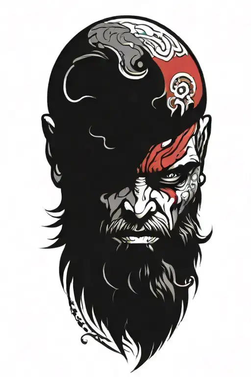 mimir god of war tattoo design idea