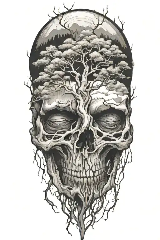 rooted to nature  tattoo design idea