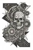 cryptic equation for "don't die before you're dead"/"you only live 1.0 x", influence of turbos+bassy metal music+man up tattoo design idea