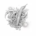 red hot chilli peppers by the way heavy glowed tattoo design idea