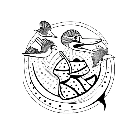 silly goose tattoo design idea