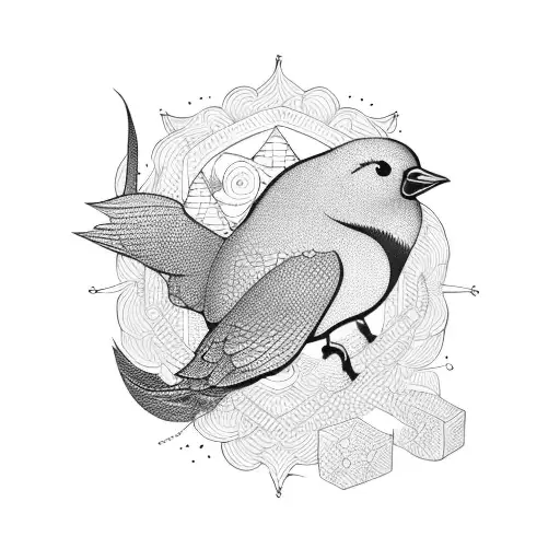 silly goose tattoo design idea