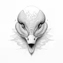 silly goose tattoo design idea