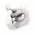 silly goose tattoo design idea
