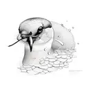 silly goose tattoo design idea