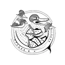 silly goose tattoo design idea