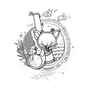 silly goose tattoo design idea