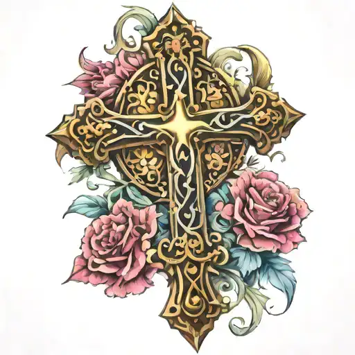 Christian Cross tattoo design idea