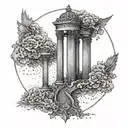 Heaven gates tattoo design idea