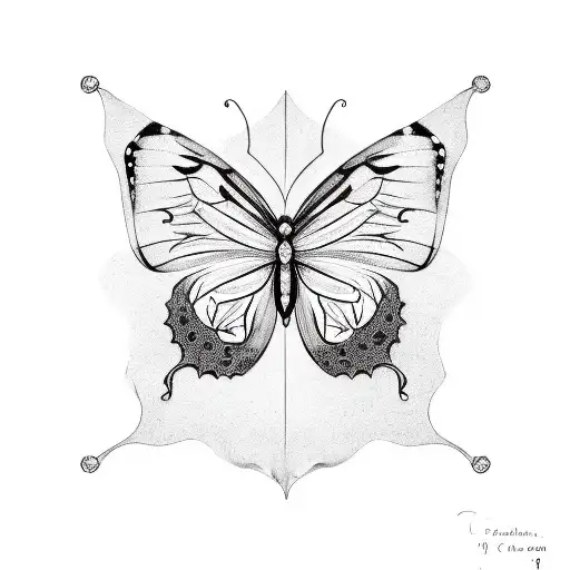  cursive E B and into a butterfly tattoo design idea