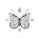  cursive E B and into a butterfly tattoo design idea