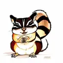 chipmunk tattoo design idea