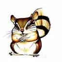 chipmunk tattoo design idea