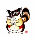 chipmunk tattoo design idea