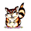 chipmunk tattoo design idea