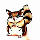 chipmunk tattoo design idea