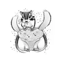 chipmunk tattoo design idea