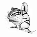 chipmunk tattoo design idea