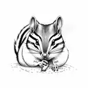 chipmunk tattoo design idea