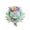 alien stoner  tattoo design idea