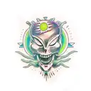 alien stoner  tattoo design idea