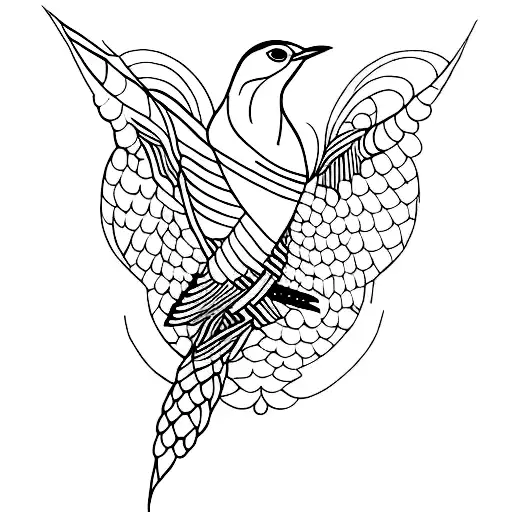 a nightingale tattoo design idea