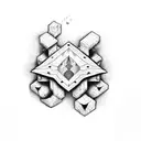 Hammer and sledgehammer mine tattoo design idea