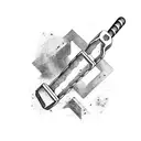 Hammer and sledgehammer mine tattoo design idea