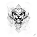 Hammer and sledgehammer representing the symbol of Chi mine tattoo design idea