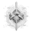 Hammer and sledgehammer representing the symbol of Chi mine tattoo design idea