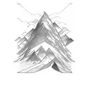 mountain with mine eng tattoo design idea
