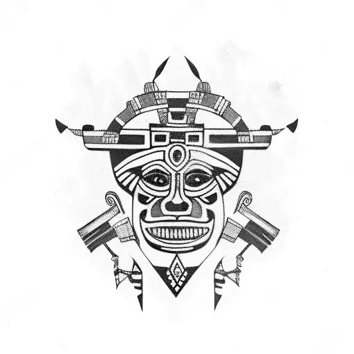 Colombia tribes tattoo design idea
