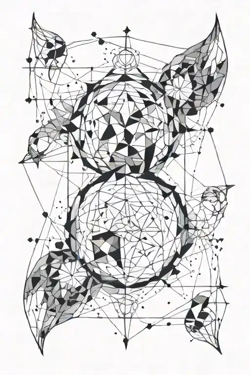 Pisces and Taurus Constellation combination tattoo design idea