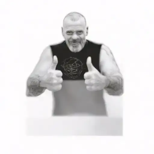 a man giving a thumbs up tattoo design idea