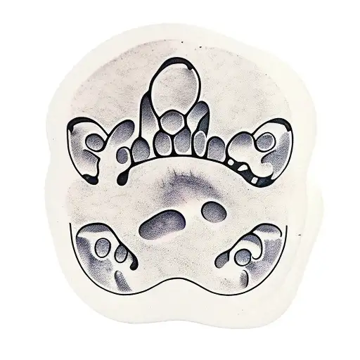 Dog footprint with stems and leaves tattoo design idea