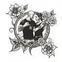 matching tattoo with my brother sister bond we both love walking, festivals, fast and furious movies tattoo design idea