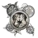 matching tattoo with my brother sister bond we both love walking, festivals, fast and furious movies tattoo design idea