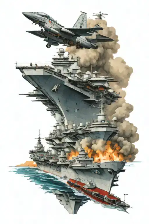 Aircraft Carrier tattoo design idea