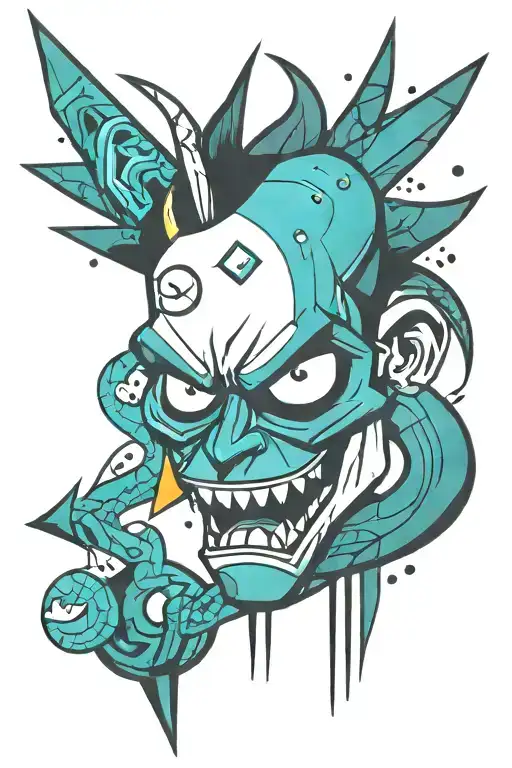 cartoon characters tattoo design idea