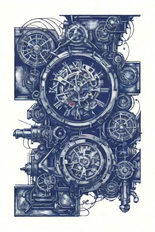 Time Machine tattoo design idea