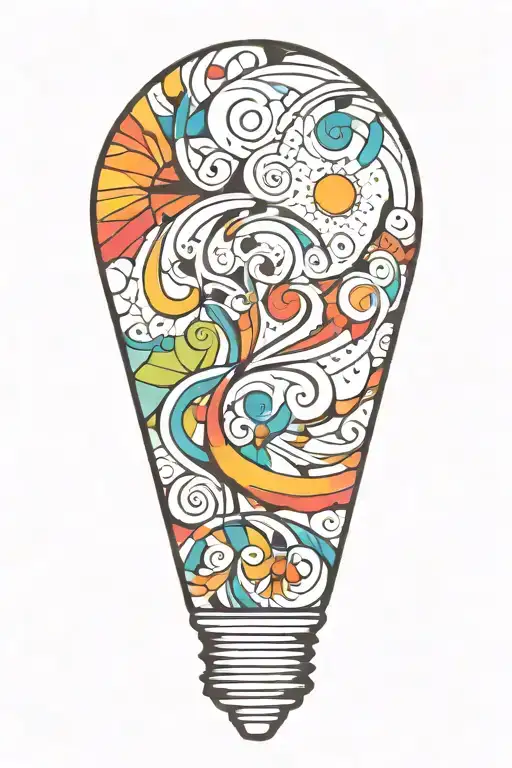 colorful meaning never give up  tattoo design idea