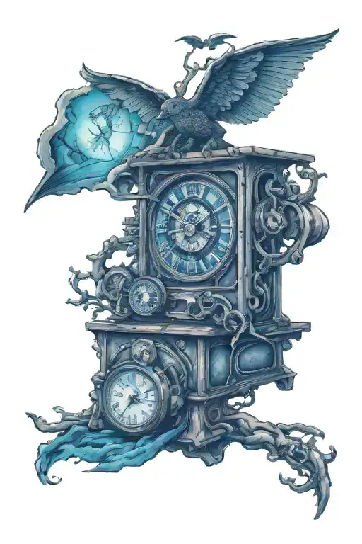 Time Machine tattoo design idea