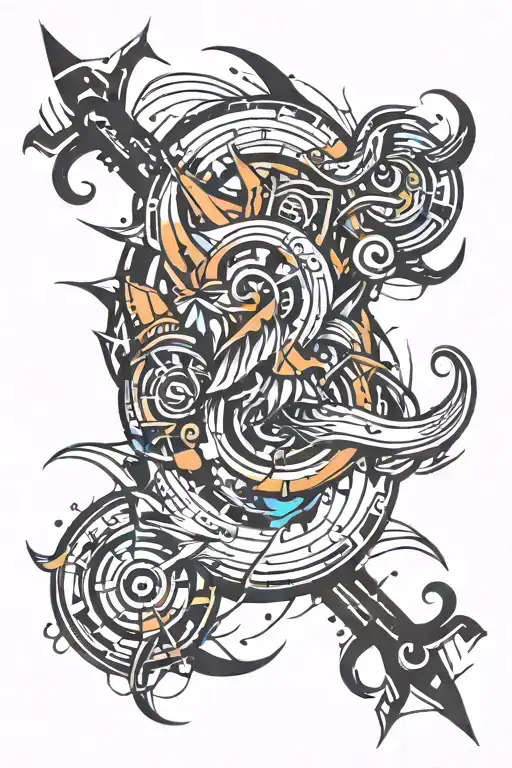 dynamic colorful tattoo inspiring people to never give up on their dreams tattoo design idea