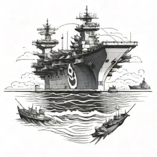 Aircraft Carrier tattoo design idea